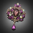 thumbnail image 4 of SmartBy Brooch Gorgeous Luxury Flower Pattern Flower Shape Shawl Clip for Party, 4 of 8