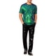 thumbnail image 2 of Camiseta INSPIRE CHIC para hombre de manga corta, cuello redondo, ajuste regular, ideal para fiestas y clubes, camiseta brillante de disco, color verde, 2 of 4