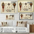 thumbnail image 4 of Designart "Symbols Sacred African Wall art I" African Floater Framed Wall Art Living Room, 4 of 7