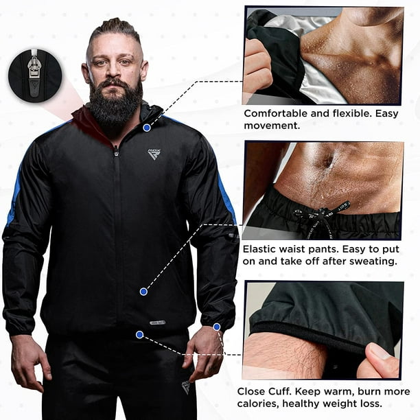 RDX Sauna Suit Weight Loss, Full Body Sweat Heat Suit with Hood