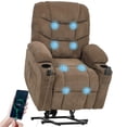 thumbnail image 1 of HOMCOM Power Lift Recliner Chair with Massage Electric Recliner Chair Brown, 1 of 10