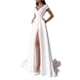 thumbnail image 2 of ICHUANYI Clearance Women's Sexy Fashion Slim Party V-neck Solid Color Mopping Long Formal Dress(White, L) ICHUANYI WER2023080812235, 2 of 9