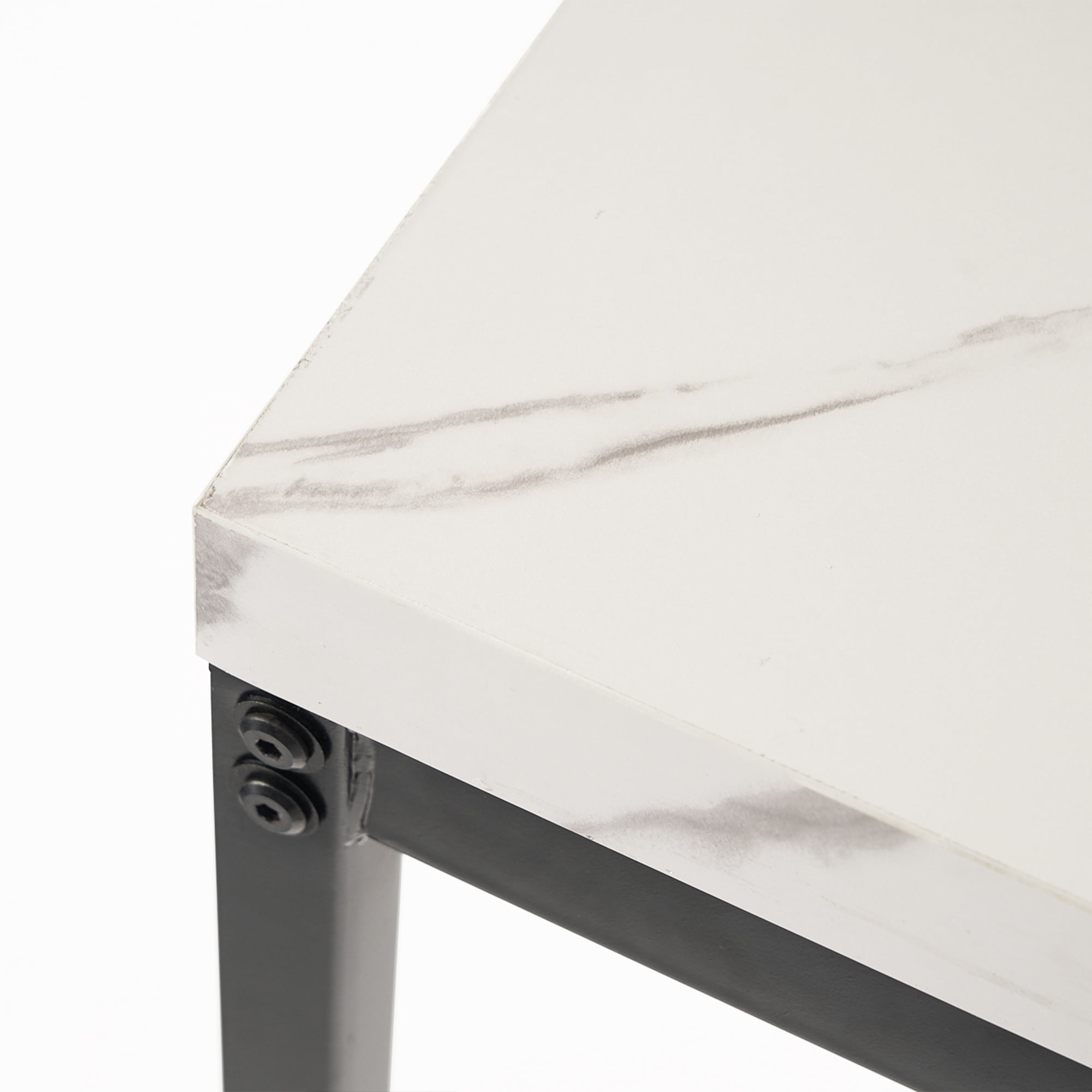 Homy Casa 59" Marble Dining Table, Modern Elegant Design for Dining Rooms, Kitchens, Offices,White