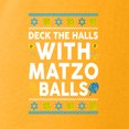 thumbnail image 3 of Wild Bobby Deck The Halls With Matzo Balls Hanukkah Sweater | Holiday Women Graphic Tee, 3 of 5