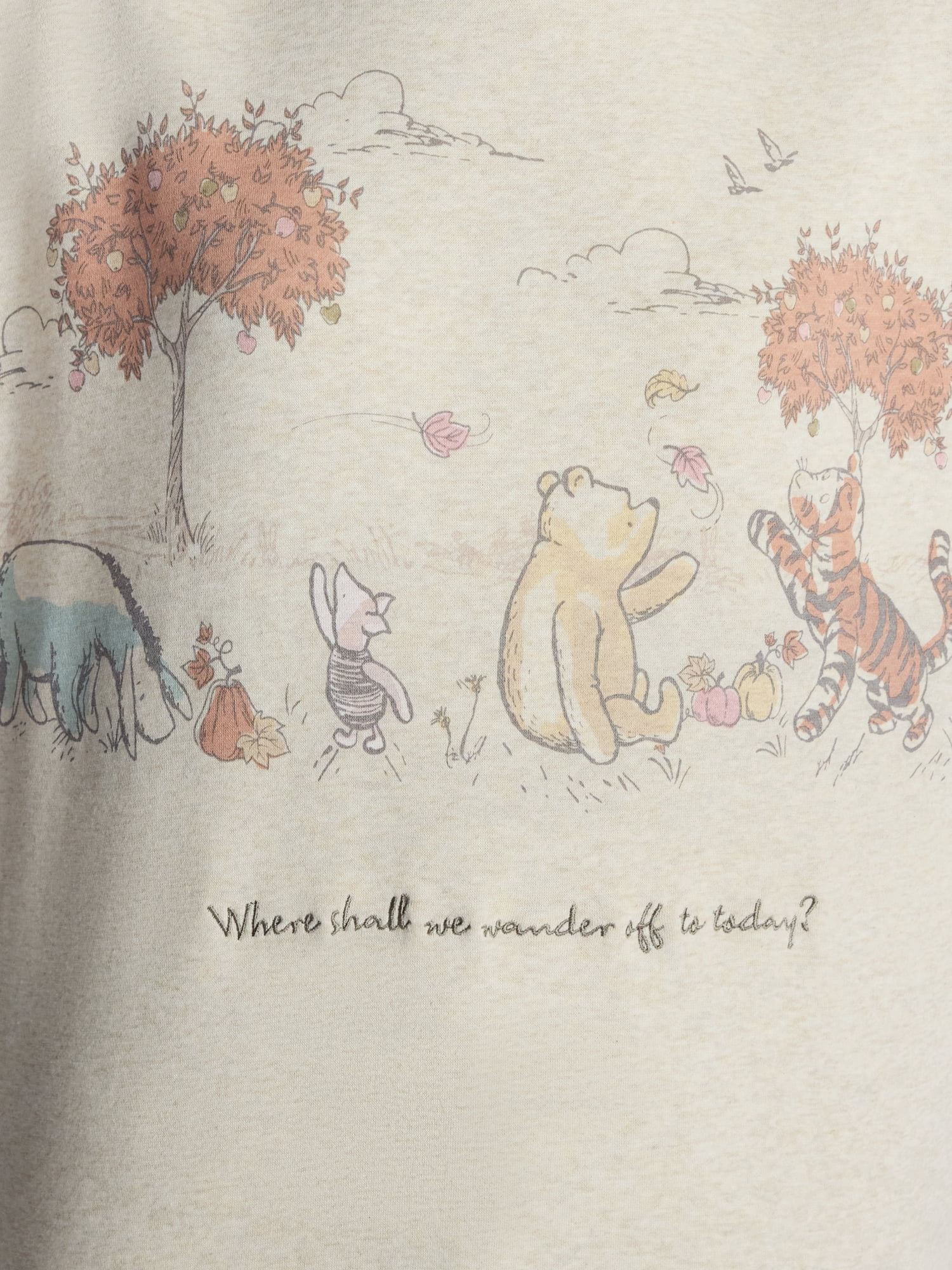 Disney Winnie the Pooh Women's Crewneck Sweatshirt with Long Sleeves, Sizes XXS-XXL