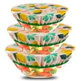 thumbnail image 4 of 3Pc Elastic Reusable Bowl Cover Set - Washable Dish Lid Splatter Guard for 6"-12" Soup Salad Storage (S/M/L), PRYESS, 4 of 4
