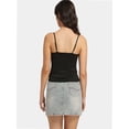 thumbnail image 3 of Women's Cropped Cami Top - Scoop Neck Tank Top with Adjustable Straps, Sleeveless Crop Shirt, 3 of 4