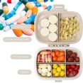 thumbnail image 2 of Pastillero Semanal, Pastilleros Para Medicamentos Para 7 Días, Pastilleros De Plástico, Diseño A Prueba De Humedad, Compartimentos Extraíbles, Para Pastillas, Vitaminas, Accesorios (Beige), 2 of 5