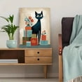 thumbnail image 5 of Cute Black Cat with Gifts and Flowers Canvas Print, Wall Art for Living Room, Bedroom, Kitchen, Office, Dining Room, Home, 5 of 8