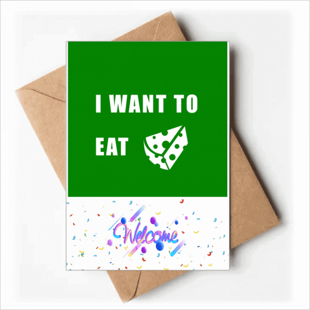 Eat Cheese Desire Life Art Deco Fashion Welcome Back Greeting Cards Envelopes Blank