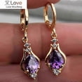 thumbnail image 2 of Luxury Temperament Drop -Shaped Ntural Gemstone Popular Jewelry Diamond -Set Zircon Dangle Earrings For Women Gift, 2 of 4