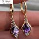 thumbnail image 2 of Luxury Temperament Drop -Shaped Ntural Gemstone Popular Jewelry Diamond -Set Zircon Dangle Earrings For Women Gift, 2 of 4