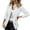 White, variant on Vedolay Tops Women's Lapel Neck Long Sleeve Blazer Button Front Fashion Jacket,Coffee 3XL