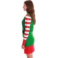 thumbnail image 2 of #followme Ugly Christmas Holiday Sweater Dress 6872-225-M (Green - Elf Dress, Medium), 2 of 3