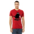 thumbnail image 2 of Black Cat Creepy Crazy Eyes Halloween Shirt Unisex Men's T-shirt, 2XL, Red, 2 of 6