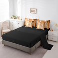 thumbnail image 5 of Manfei Oil Painting Ombre Bedding Comforter Set 7-Piece, Aesthetic Orange Brown King Bedding Sets, Watercolor Art Bed Sheets, Microfiber Bedroom Decor, 5 of 8
