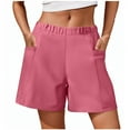 thumbnail image 2 of Weiqiqre Women Shorts High Waisted Stretchy Bermuda Shorts for Women Quick Dry Summer Casual Shorts, 2 of 7