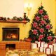 thumbnail image 3 of Outgeek Decoraciones para árboles de Navidad, 12 Piezas Juego de Adornos para árboles de Navidad Deco Flores navideñas Artificiales con Purpurina para Decoraciones navideñas para Fiestas de Bodas, 3 of 4