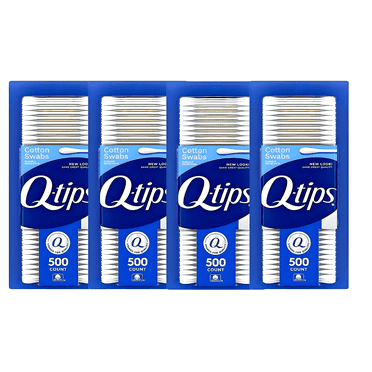 Cotton Swabs – 4 Pack of 500 Count (Total 2000) – Soft, Durable & Lint-Free Cotton Tips for Daily Use, Makeup, First Aid & Cleaning