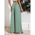 thumbnail image 4 of Pantalones de verano para mujer, pantalones ligeros de cintura alta, pantalones de algodón, pantalones de ocio., 4 of 6