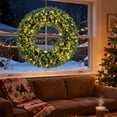 thumbnail image 2 of Costway 60" Large Artificial Christmas Wreath with 200 White LED Lights, 680 Branch Tips, 2 of 10