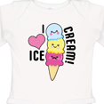 thumbnail image 4 of Inktastic I Love Ice Cream with Cute Ice Cream Cone Boys or Girls Long Sleeve Baby Bodysuit, 4 of 5