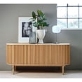 thumbnail image 2 of Unique Furniture Rounded Sliding Door Sideboard 63"W in Natural Oak, 2 of 11