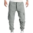 thumbnail image 2 of Pisexur Mens Sweatpants Drawstring Stretch Athletic Pants Casual Solid Color Workout Pants for Men Elastic Waist and Bottom Track Pants Plus Size Sweatpants with Pockets S-3XL, 2 of 6
