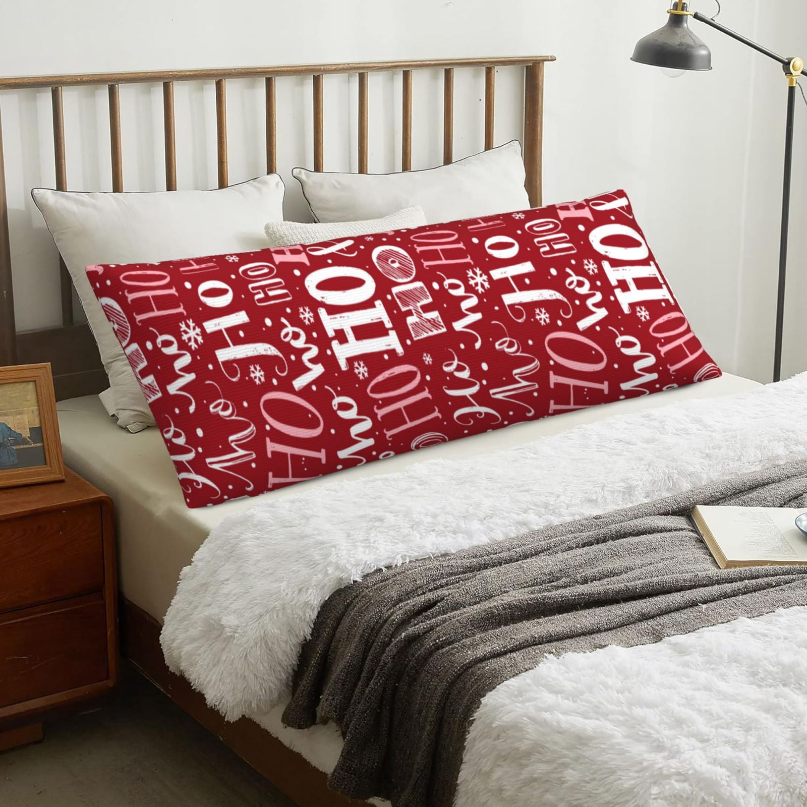Naloa Ho Funny Christmas Super Soft 20x60 Body Pillow Case,Long Side Hidden Zipper（PILLOWS ARE NOT INCLUDED）
