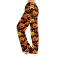 thumbnail image 2 of Zydvens Women Halloween Pajama Pants Wide Leg Lounge Wear with Pockets Soft Elastic Waist Drawstring Sleepwear Bottoms Splatter Pumpkin Print Costume Cosplay Party S-3XL, 2 of 7