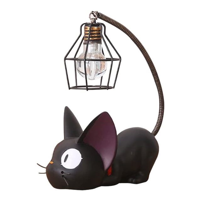 Lámpara de noche creativa con forma de gato para leer pantalla de alambre de hierro-- BANYUO Electrónica
