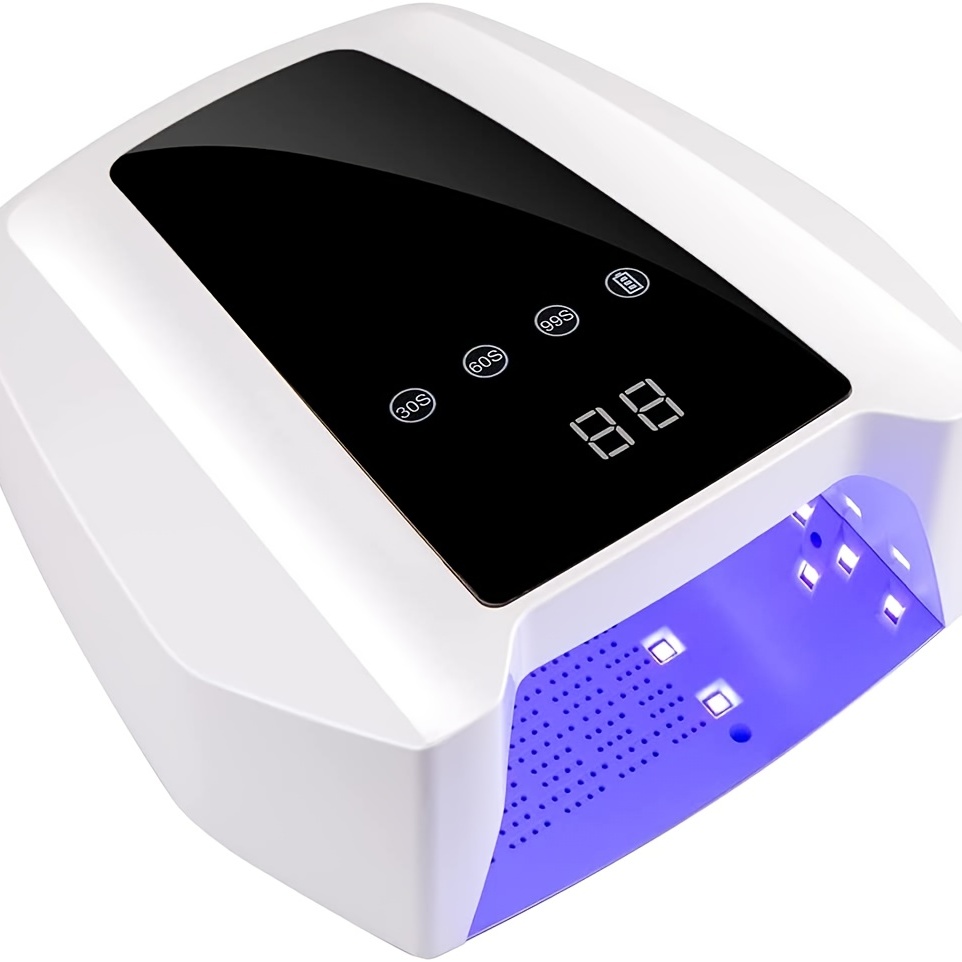 72W Wireless Rechargeable UV LED Smart Sensor Nail Lamp Powerful Fast Drying Nail Dryer