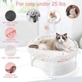 thumbnail image 3 of Kenyone Elevated Cat Hammock Bed with Plush Mat & Fur Ball, Pink, 3 of 7