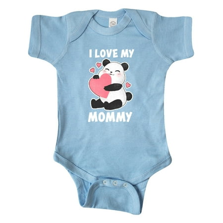 

Inktastic I Love My Mommy with Panda Illustration Gift Baby Boy or Baby Girl Bodysuit