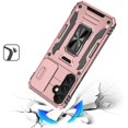 thumbnail image 3 of TJS for Samsung Galaxy A26 Phone Case, [Military Grade] Metal Ring Holder Magnetic Support Kickstand with Camera Lens Cover for Samsung A26 (Rose Gold), 3 of 6