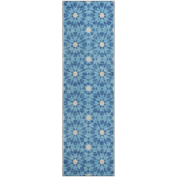 Dalyn Rugs Premium Machine Washable Mayfield AMF734 Denim 2'3" x 7'6" Runner Rug