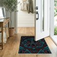 thumbnail image 2 of ODIKA 2'x3' Washable Throw Rug Non-Slip, Low Profile, Flatwoven, Easy Care Rum Gothic Doormat Nautical Cephalopod Stormy Waves Eerie Deep for Hallway, Study Room, 2 of 7