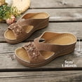 thumbnail image 5 of ShiShine Women Wedge Heel Sandals Slippers Casual Spring Summer Solid Color for Outdoor Indoor Use, 5 of 7