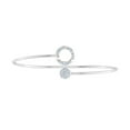 thumbnail image 4 of 1/4 Carat Diamond Bangle Bracelet in 10K White Gold and Steel, 4 of 6