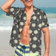 thumbnail image 7 of Susaid Daisies Flowers Print Hawaiian Shirts for Men Women,Hawaiian Summer Short-Sleeve Casual Relaxed-Fit Button-Down,, 7 of 7