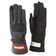 RaceQuip 355006RQP 355 Series Driving Gloves - SFI 3.3/5 - Black/Black - XL