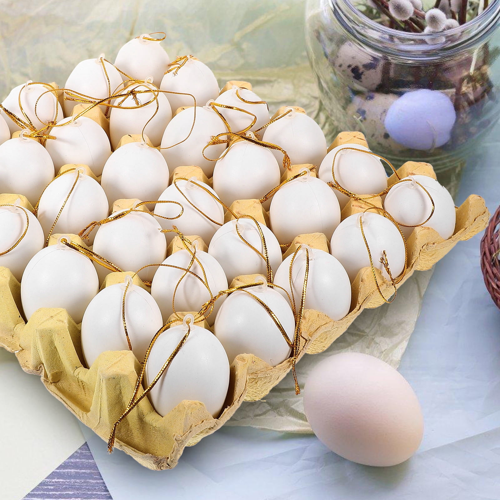Worgeous 2 Sets  of Easter DIY Eggs Simulated Easter Eggs Egg Graffiti Toys Kids Egg Painting Toys Easter Eggs