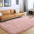 thumbnail image 2 of Andecor Fluffy Soft Shag Carpet Rug for Living Room Bedroom Big Area Rugs Floor Mat, 3'x5',Sakura Pink, 2 of 7
