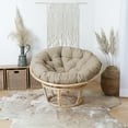 thumbnail image 2 of Mozaic Company Humble + Haute Velvet Papasan Cushion 48 x 48 x 4 - Parchment Tan, 2 of 5
