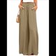 thumbnail image 2 of Pantalones Casuales de Cintura Alta para Mujer, de Color Liso, Largos y Anchos, con Bolsillos, para y Otoño. Cian L, 2 of 7