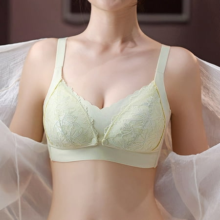 Blczomt Womens Bras Clearance $5 Push Up Nursing Comfort Wireless Green Bra
