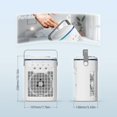 thumbnail image 2 of Aire acondicionado portátil, ventilador de refrigeración con 3 velocidades y 3 modos, temporizador de 2-8 horas, tanque de agua de 1000 ml, control remoto, humidificador 4 en 1, aire acondicionado, ve, 2 of 5