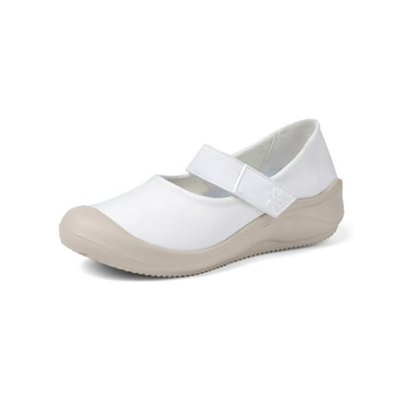 

Woobling Womens Flats Slip On Casual Shoes Mesh Sneakers Women Walking Shoe Comfort Non-Slip Lightweight White 9