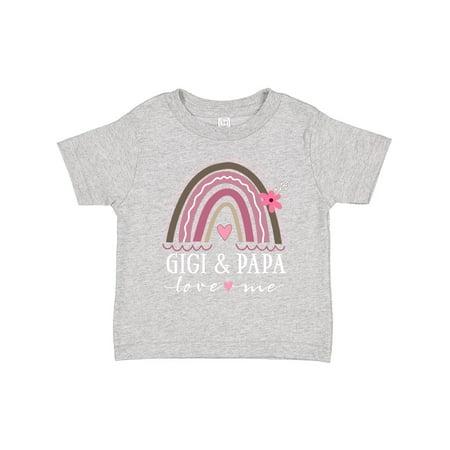 

Inktastic Gigi and Papa Love Me Rainbow Gift Toddler Toddler Girl T-Shirt