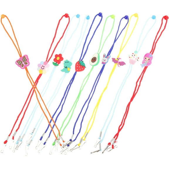 HOMOBABE 10Pcs Adorable Eyeglass Straps for Kids Non-slip Adjustable Length Mixed Style